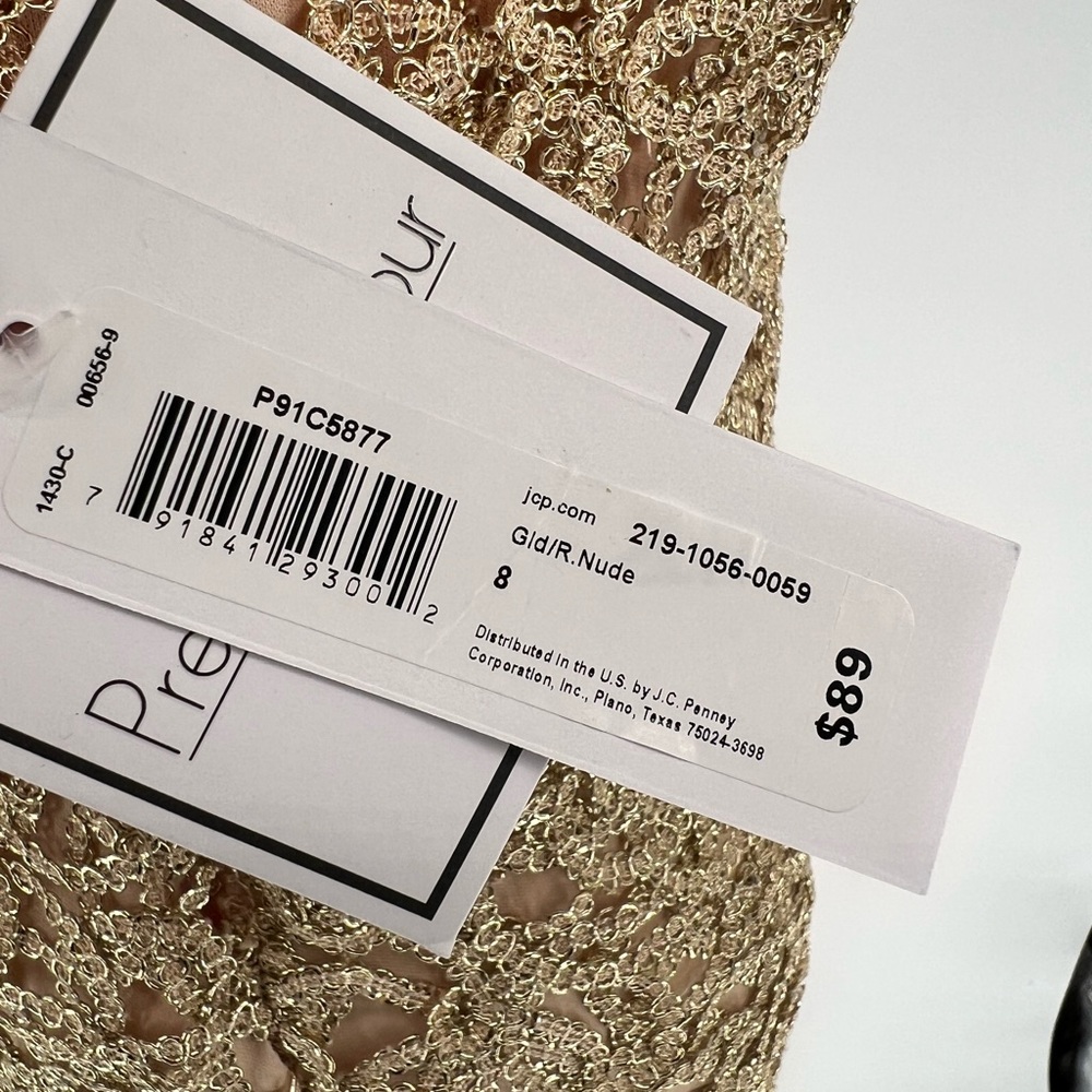 NWT Premier Amour Short Sleeve Sheath Lace Dress - Picture 13 of 14